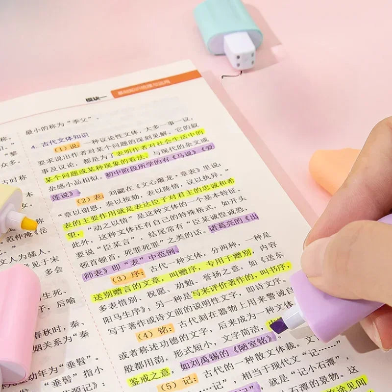 Buy The Best By Artsulli - Art is Long Life Short - 6 Pcs/Lot Cute Cartoon Highlighters School Office Stationery Students Drawing Supplies