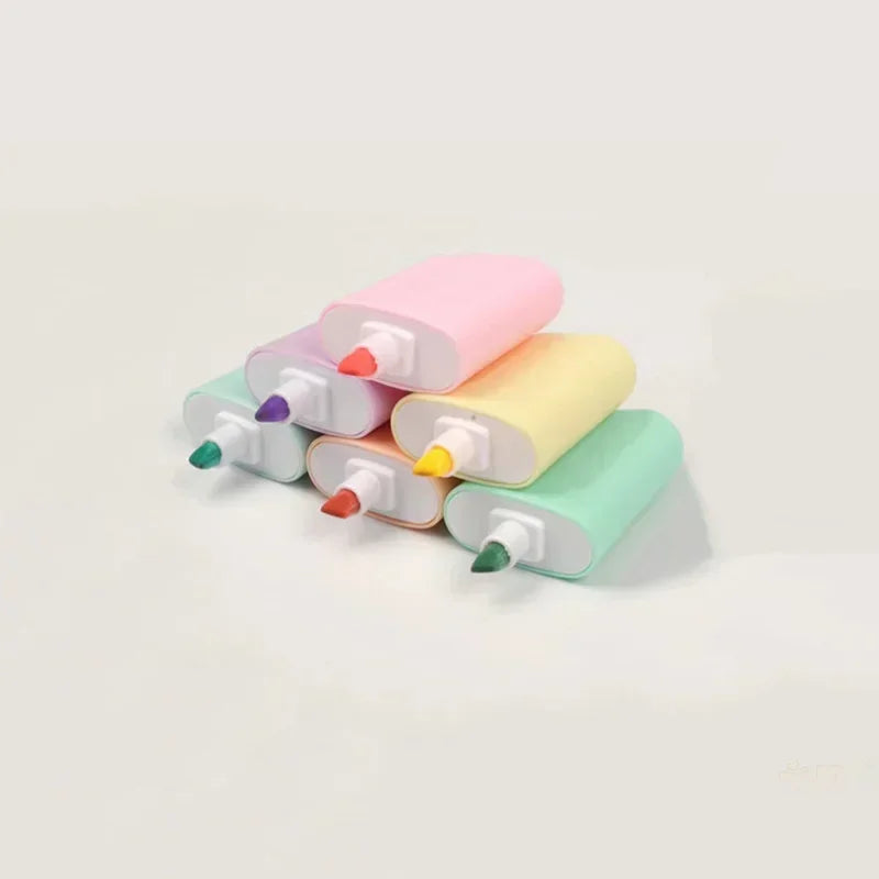 Buy The Best By Artsulli - Art is Long Life Short - 6 Pcs/Lot Cute Cartoon Highlighters School Office Stationery Students Drawing Supplies