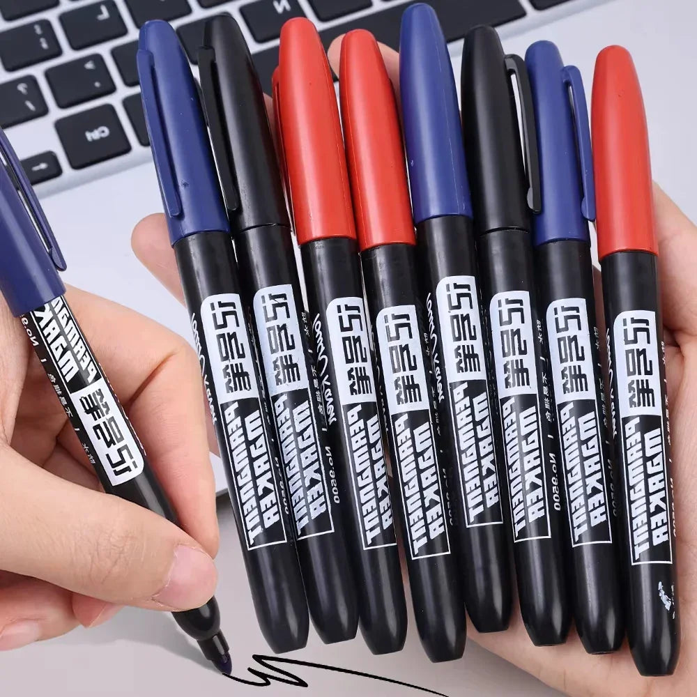 Buy The Best By Artsulli - Art is Long Life Short - 6 PCS Permanent Marker Pen Manga Drawing Markers Black Blue Red Waterproof Ink Sketch