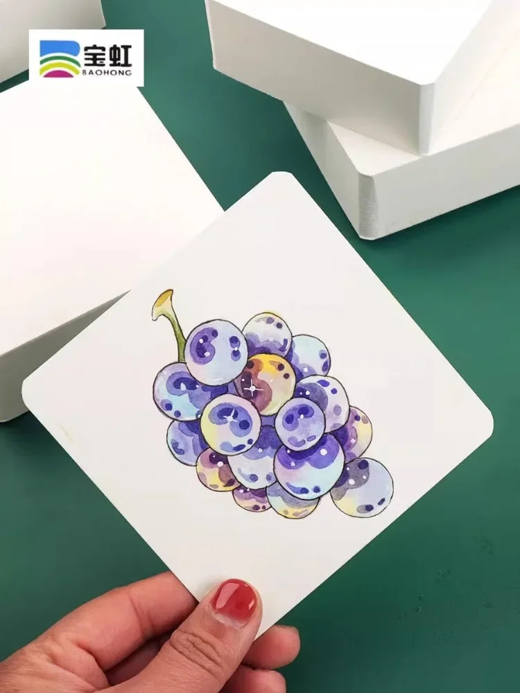 Buy The Best By Artsulli - Art is Long Life Short - 60/80 Sheets Baohong Watercolor Block Acadamy Natural White Acid Free 100% Cotton Paper