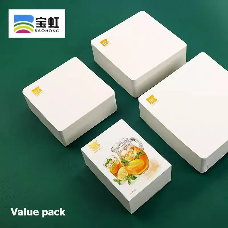 Buy The Best By Artsulli - Art is Long Life Short - 60/80 Sheets Baohong Watercolor Block Acadamy Natural White Acid Free 100% Cotton Paper