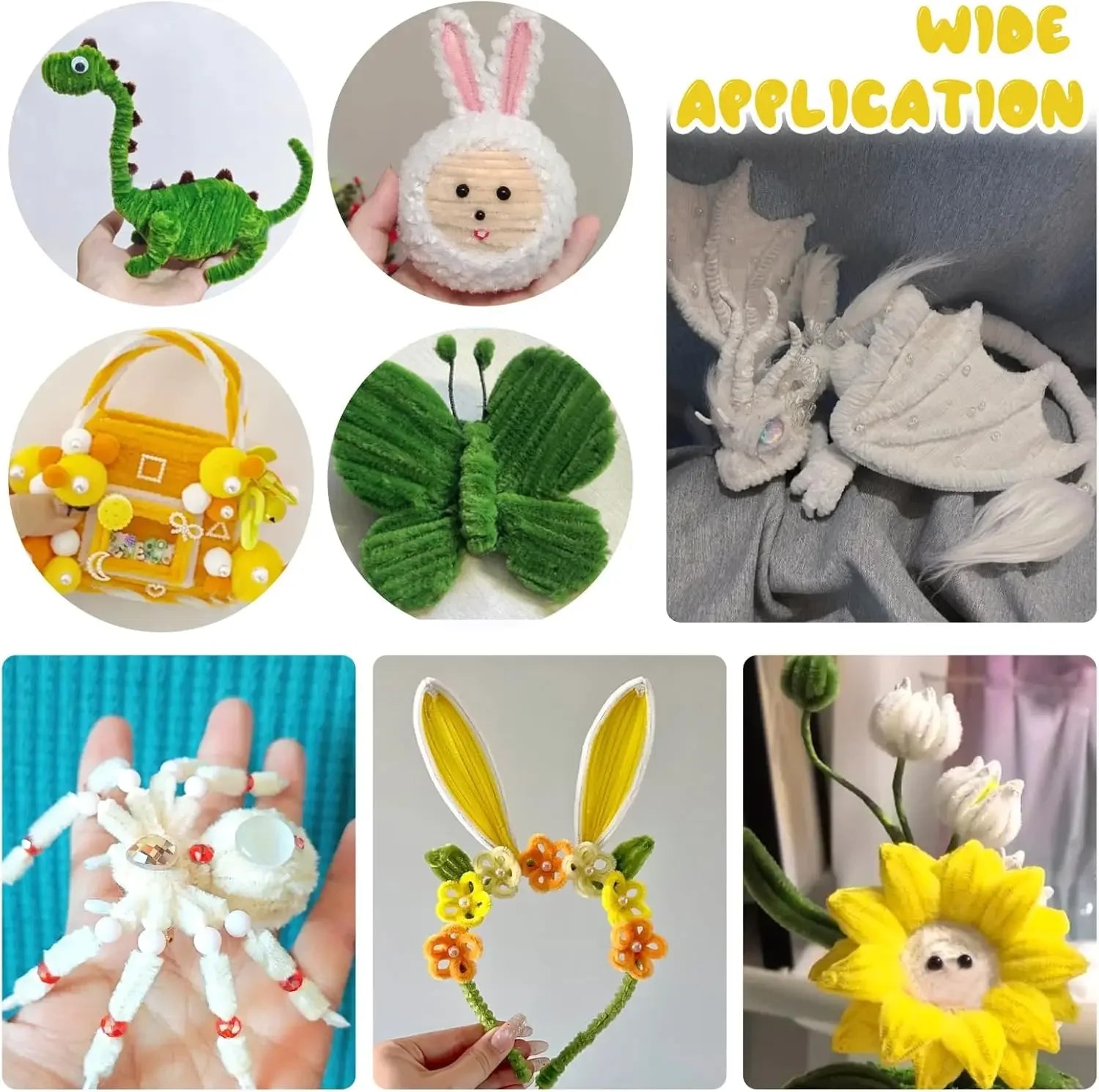 Buy The Best By Artsulli - Art is Long Life Short - 600pcs Multi-Colored Flower Making Kit Arts and Craft Supplies Pipe Cleaners Cleaner