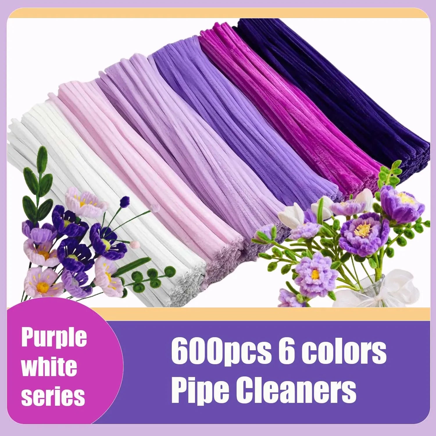 Buy The Best By Artsulli - Art is Long Life Short - 600pcs Multi-Colored Flower Making Kit Arts and Craft Supplies Pipe Cleaners Cleaner