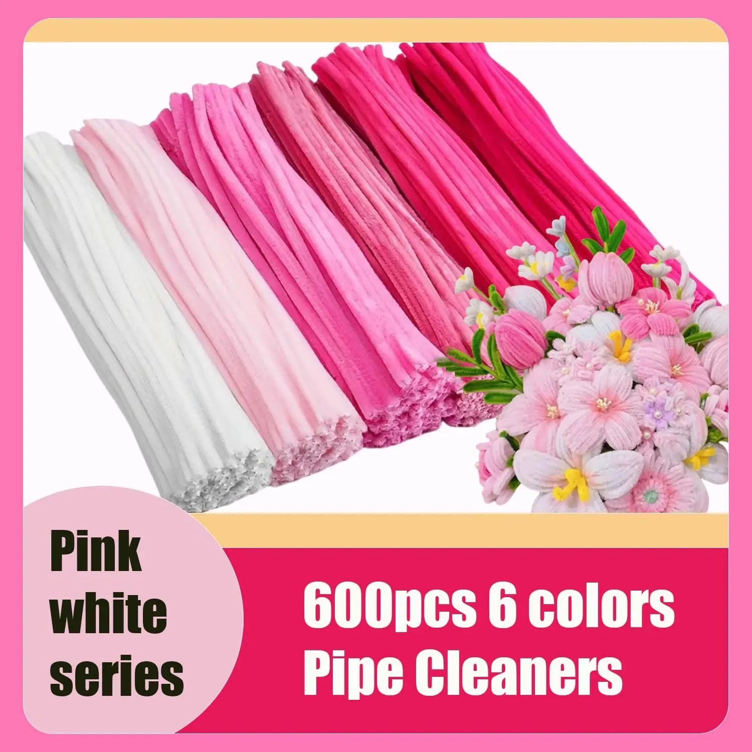 Buy The Best By Artsulli - Art is Long Life Short - 600pcs Multi-Colored Flower Making Kit Arts and Craft Supplies Pipe Cleaners Cleaner