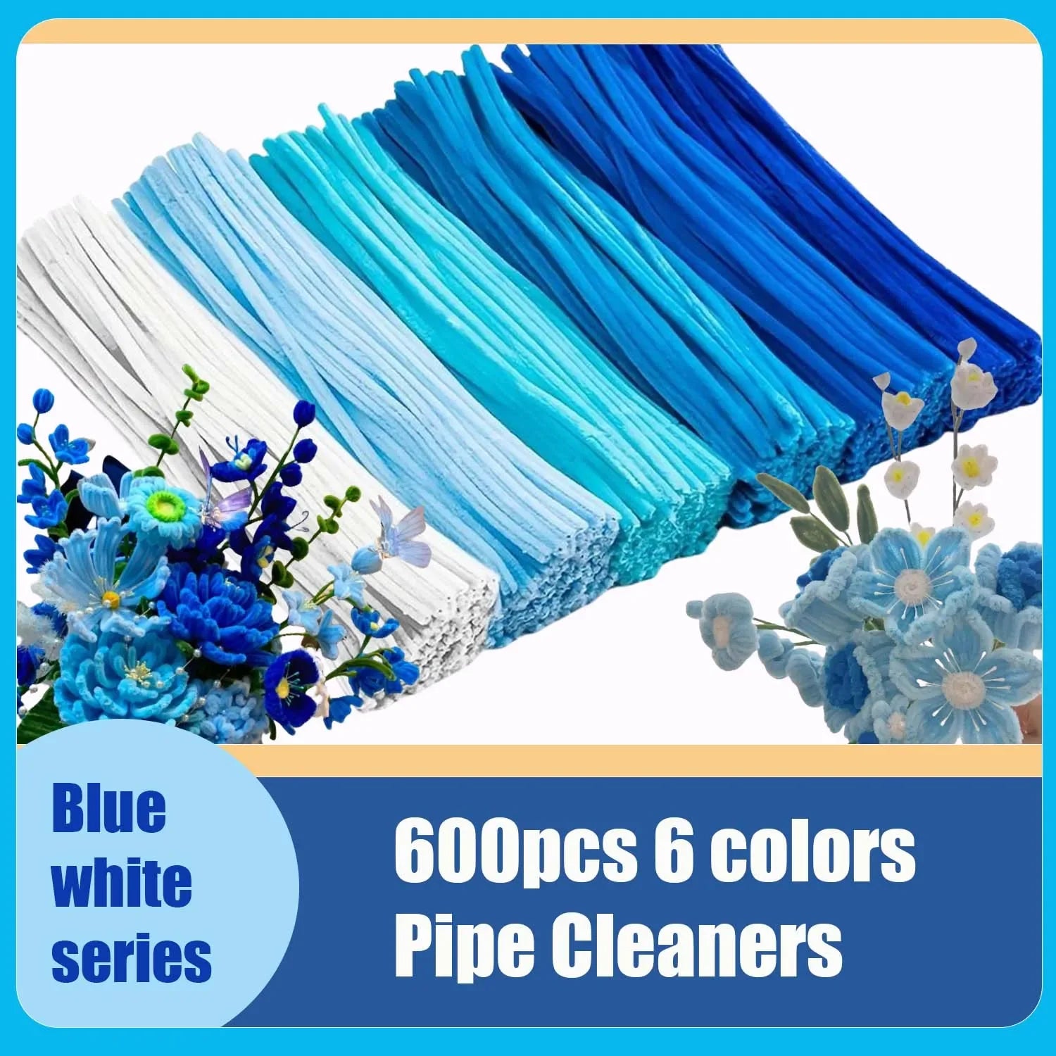 Buy The Best By Artsulli - Art is Long Life Short - 600pcs Multi-Colored Flower Making Kit Arts and Craft Supplies Pipe Cleaners Cleaner