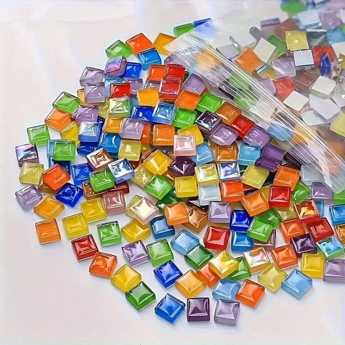 Buy The Best By Artsulli - Art is Long Life Short - 600pcs Sparkling Crystal Glass Mosaic Tiles Checkered Pattern Handmade DIY Supplies