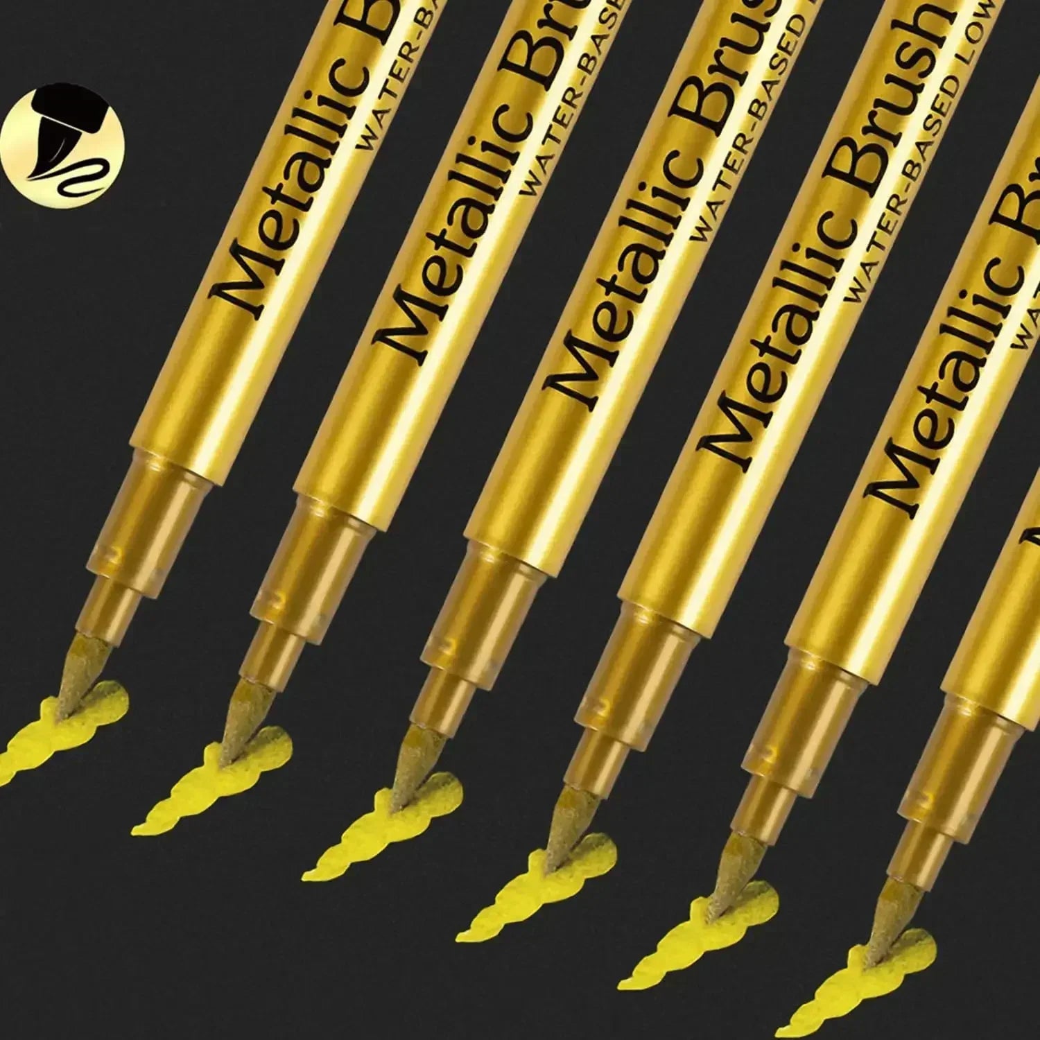 Buy The Best By Artsulli - Art is Long Life Short - 6Pcs Brush Metallic Paint Marker Pens Gold Silver Color Permanent For Manga Crafts