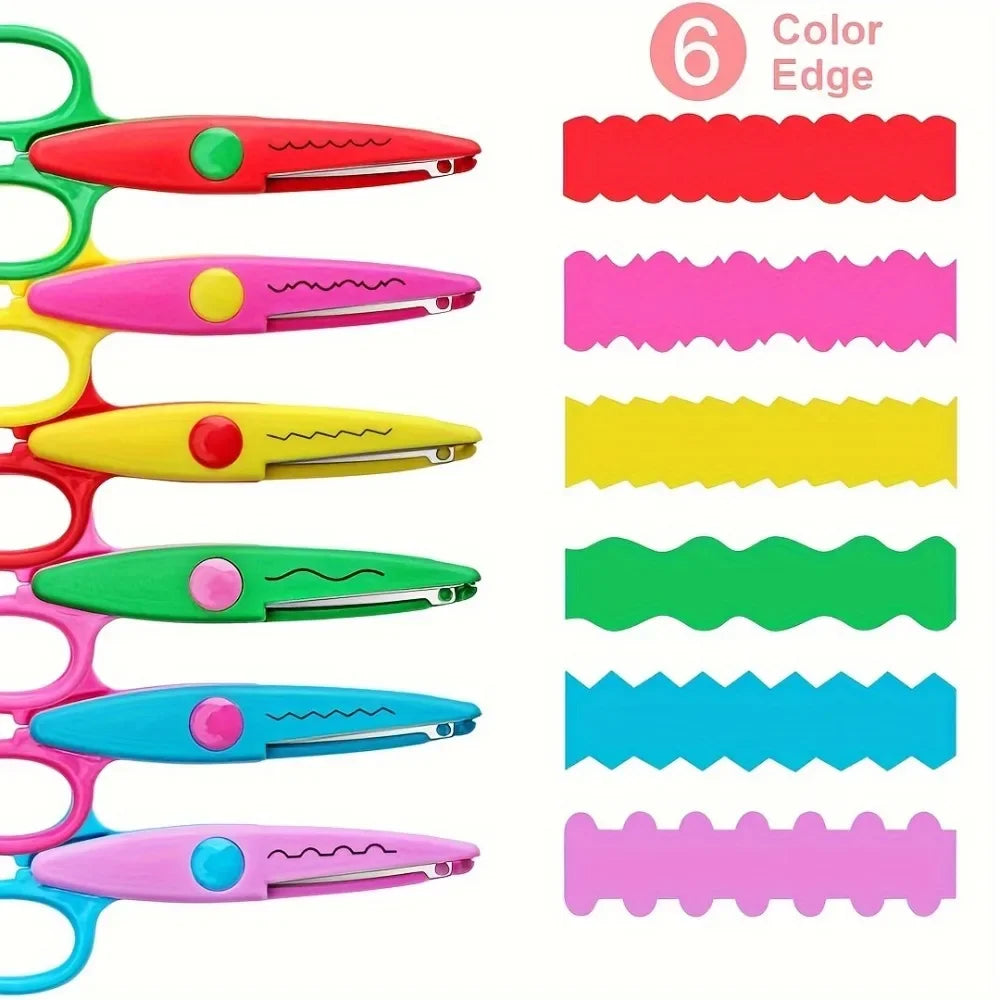 Buy The Best By Artsulli - Art is Long Life Short - 6Pcs/Set Decorative Wavy Scissors - PP Plastic Craft for Paper Cutting DIY Projects