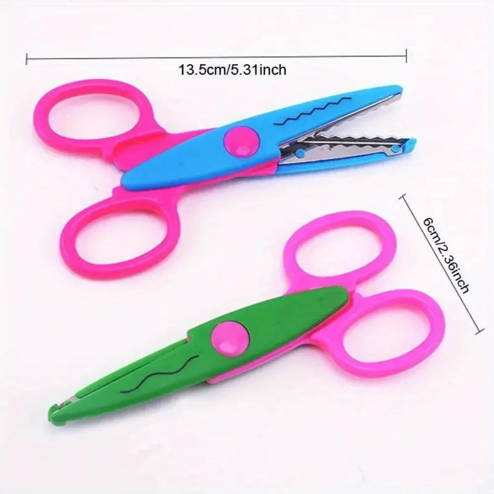 Buy The Best By Artsulli - Art is Long Life Short - 6Pcs/Set Decorative Wavy Scissors - PP Plastic Craft for Paper Cutting DIY Projects