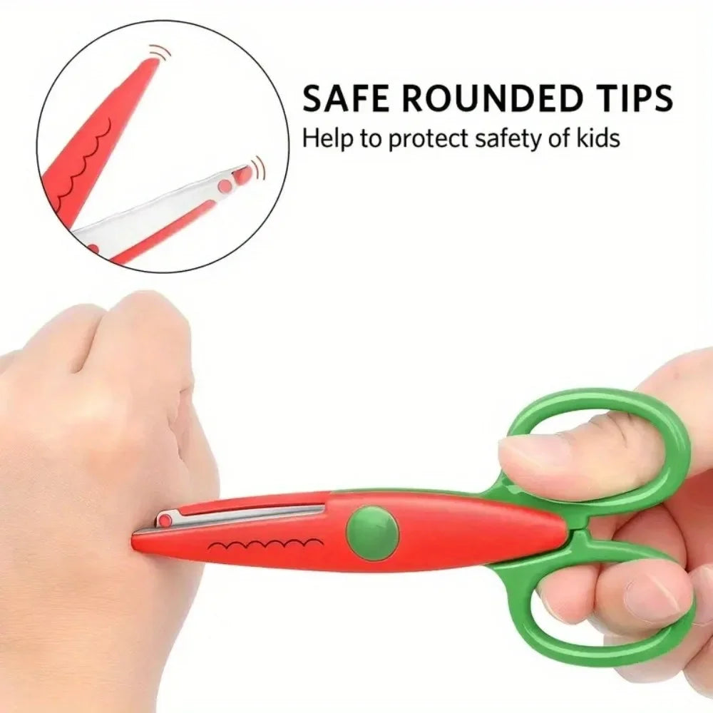 Buy The Best By Artsulli - Art is Long Life Short - 6Pcs/Set Decorative Wavy Scissors - PP Plastic Craft for Paper Cutting DIY Projects