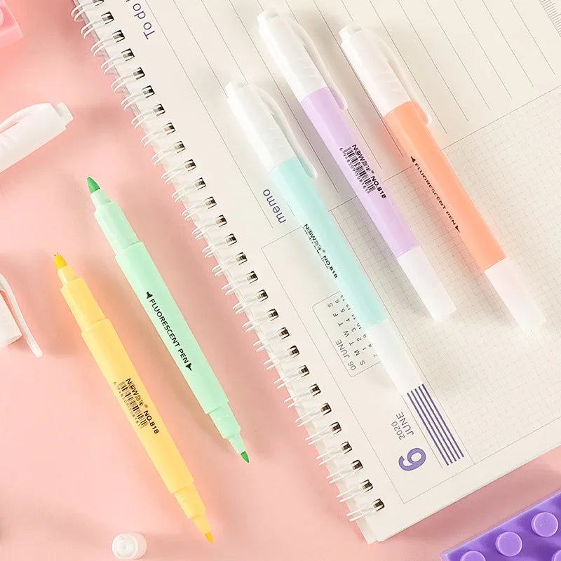 Buy The Best By Artsulli - Art is Long Life Short - 6Pcs/Set Double Head Fluorescent Highlighter Pen Markers Pastel Drawing for Student