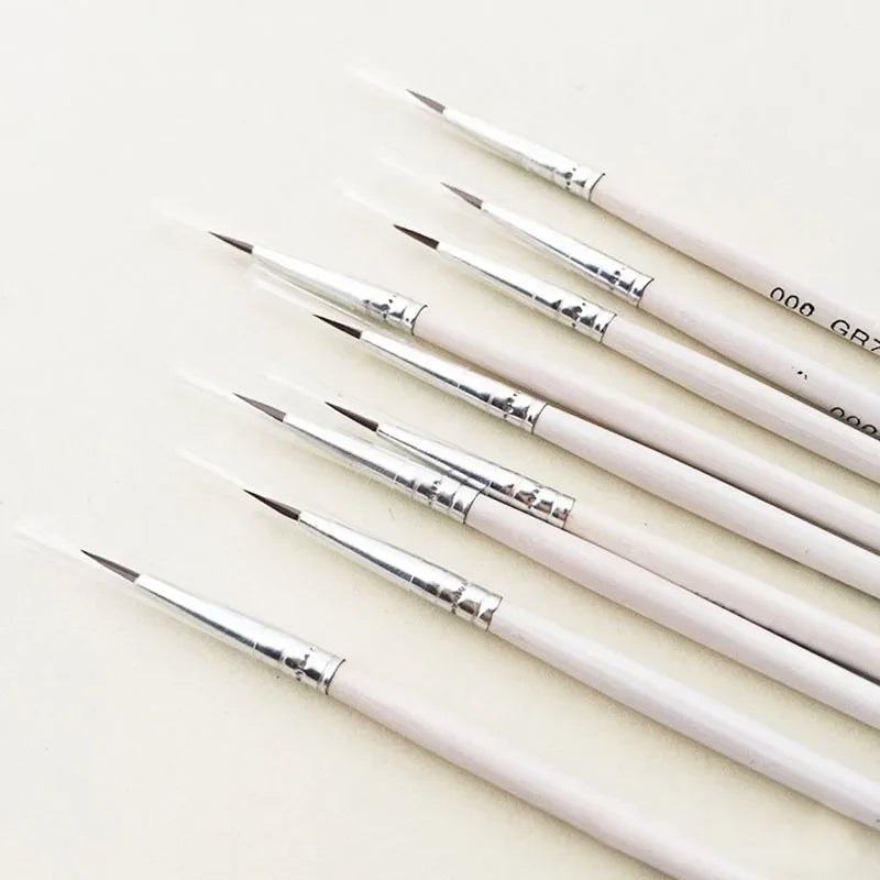 Buy The Best By Artsulli - Art is Long Life Short - 6Pcs/Set Fine Hand-painted Thin Hook Line Pen Drawing #0 #00 #000 Paint Brush Supplies