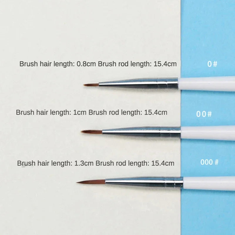 Buy The Best By Artsulli - Art is Long Life Short - 6Pcs/Set Fine Hand-painted Thin Hook Line Pen Drawing #0 #00 #000 Paint Brush Supplies