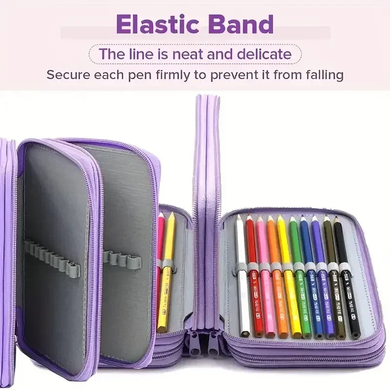Buy The Best By Artsulli - Art is Long Life Short - 72 Holes 4 Layers Pencil Case Portable Large Capacity Multifunction Bag with Zipper