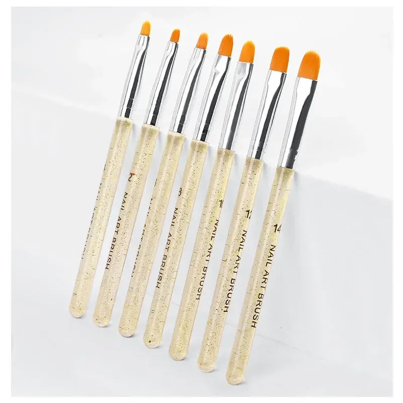 Buy The Best By Artsulli - Art is Long Life Short - 7Pcs/Set Nylon Hair UV Gel Acrylic Nail Builder Brush Pen Drawing Pens For Design