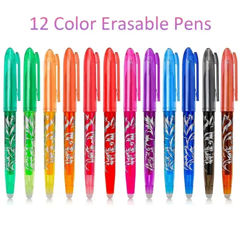 Buy The Best By Artsulli - Art is Long Life Short - 8/12 Pcs/Set Multi-color Erasable Gel Pen 0.5mm Kawaii Pens Writing Creative Drawing