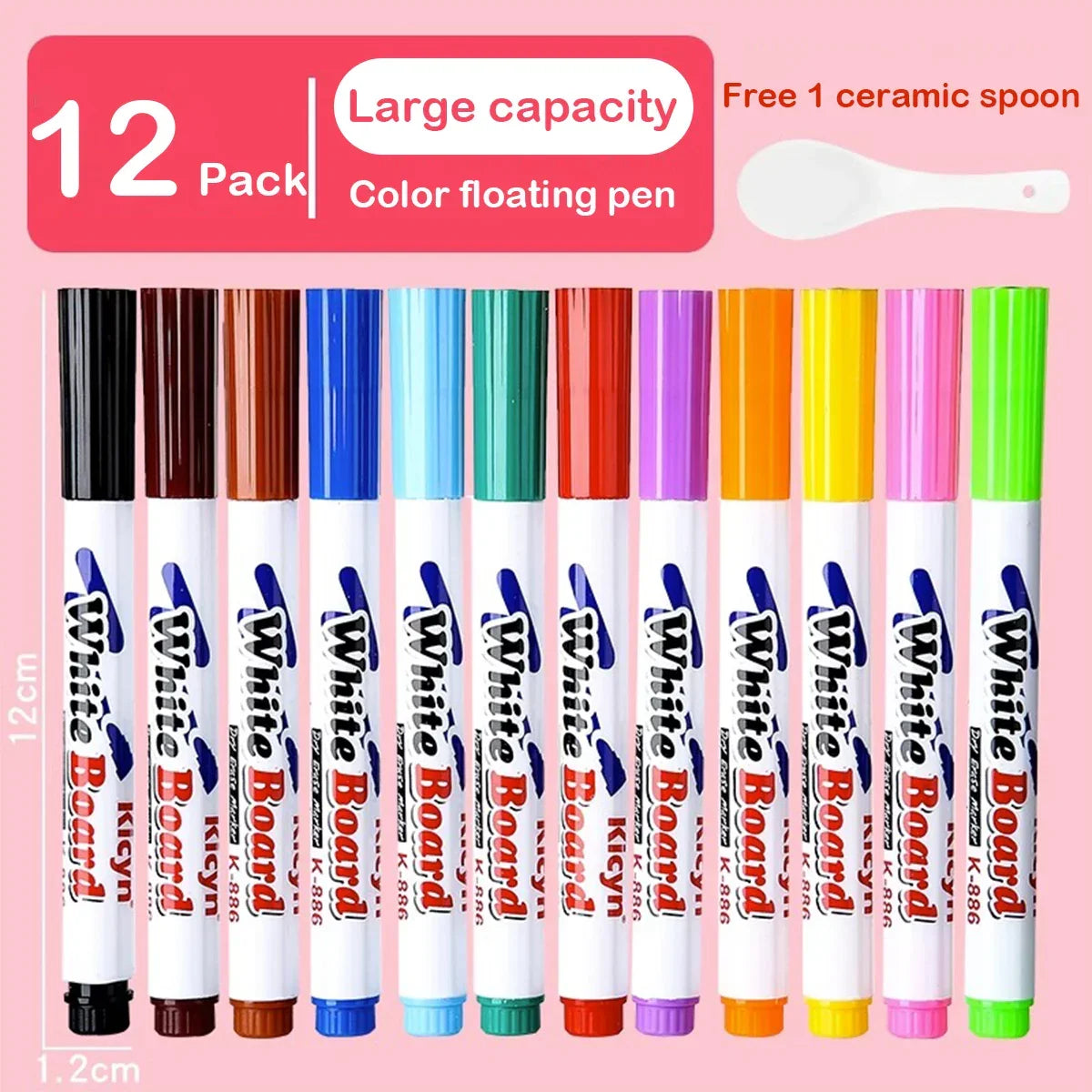 Buy The Best By Artsulli - Art is Long Life Short - 8/12Pcs Color Floating Pen for Water Painting Erasable Whiteboard Stationery School
