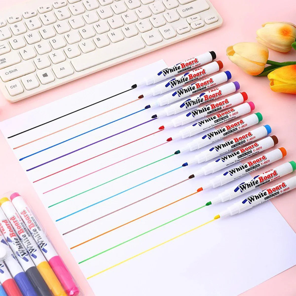 Buy The Best By Artsulli - Art is Long Life Short - 8/12Pcs Color Floating Pen for Water Painting Erasable Whiteboard Stationery School