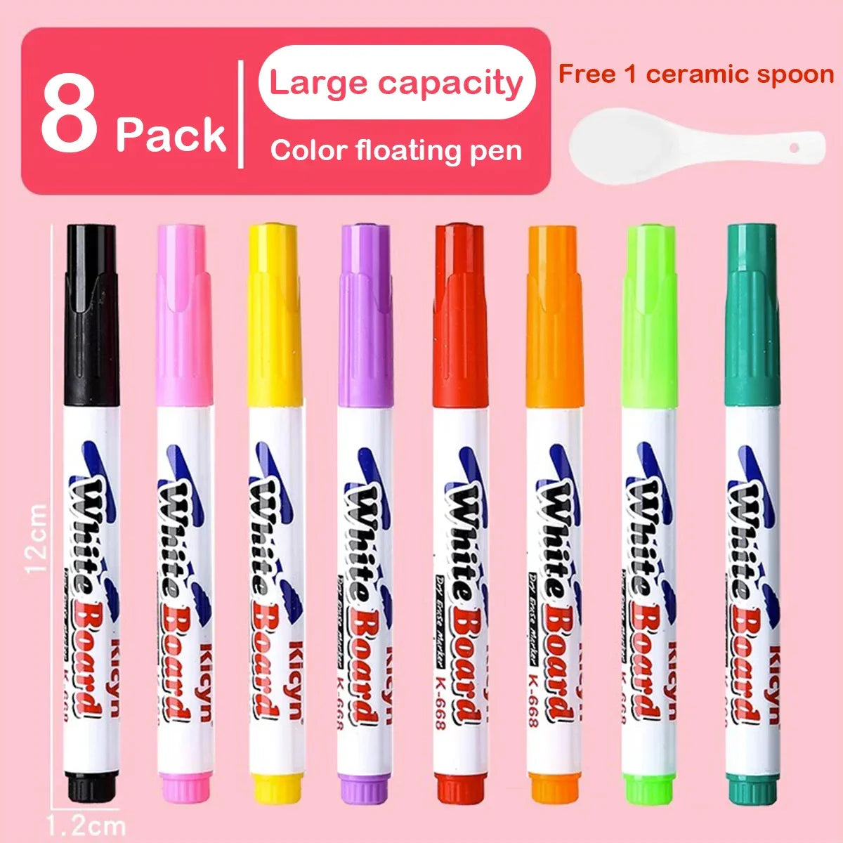 Buy The Best By Artsulli - Art is Long Life Short - 8/12Pcs Color Floating Pen for Water Painting Erasable Whiteboard Stationery School