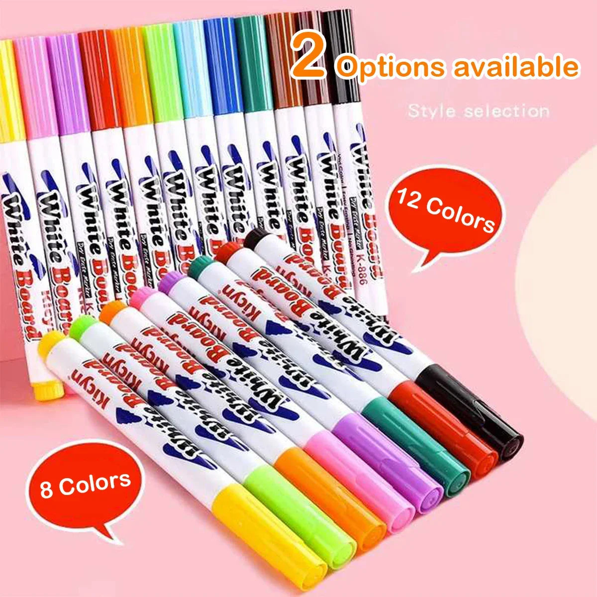 Buy The Best By Artsulli - Art is Long Life Short - 8/12Pcs Color Floating Pen for Water Painting Erasable Whiteboard Stationery School