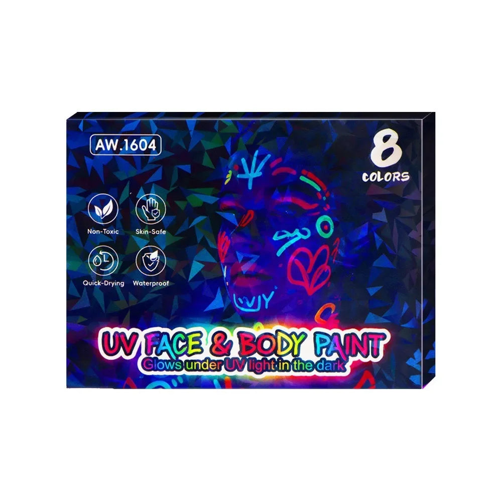 Buy The Best By Artsulli - Art is Long Life Short - 8 Colors/set Neon UV Fluorescent Acrylic Paint Pens Markers Glow in Dark Bright DIY
