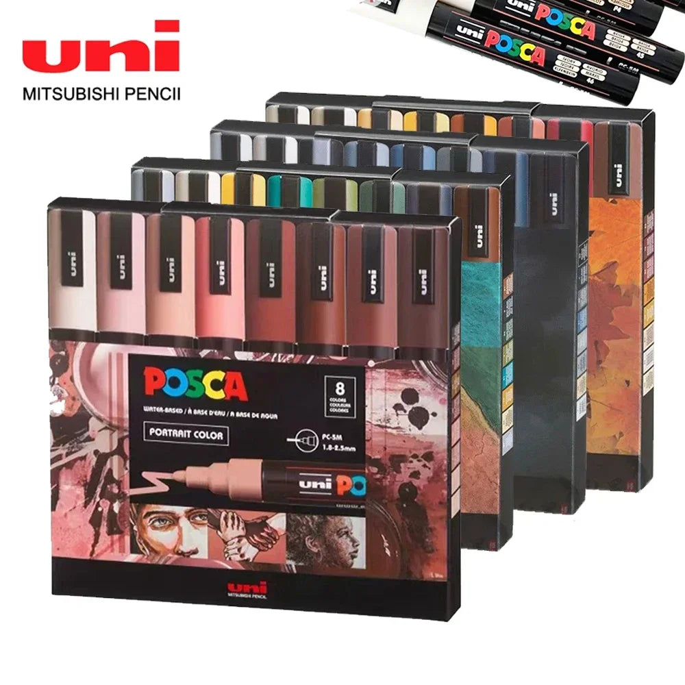 Buy The Best By Artsulli - Art is Long Life Short - 8pcs New Japan UNI Markers Set POSCA Limited PC-5M Acrylic POP Poster Advertising