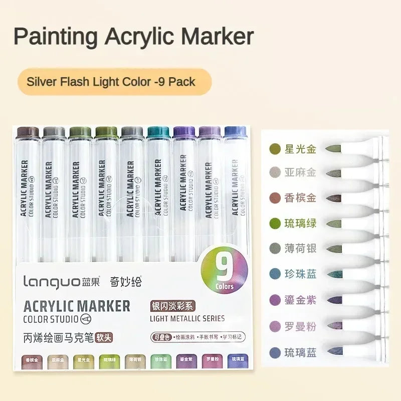 Buy The Best By Artsulli - Art is Long Life Short - 9/144 Colors Acrylic Paint Marker Pen DIY Painting Drawing for Card Ceramic Stone Mug