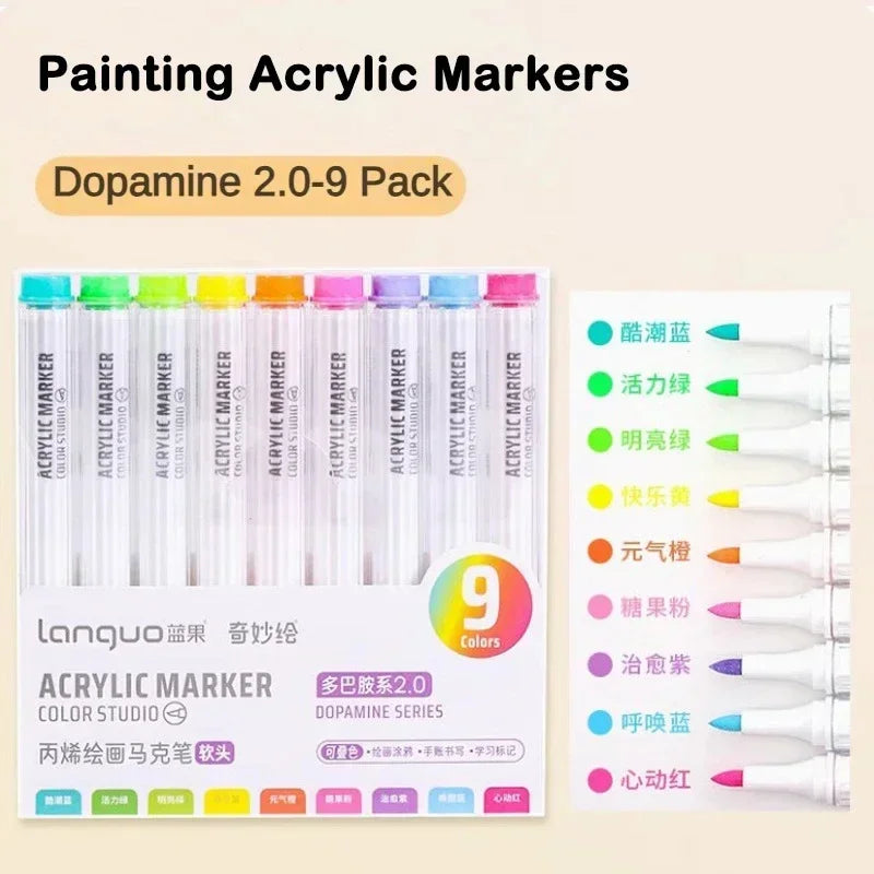 Buy The Best By Artsulli - Art is Long Life Short - 9/144 Colors Acrylic Paint Marker Pen DIY Painting Drawing for Card Ceramic Stone Mug