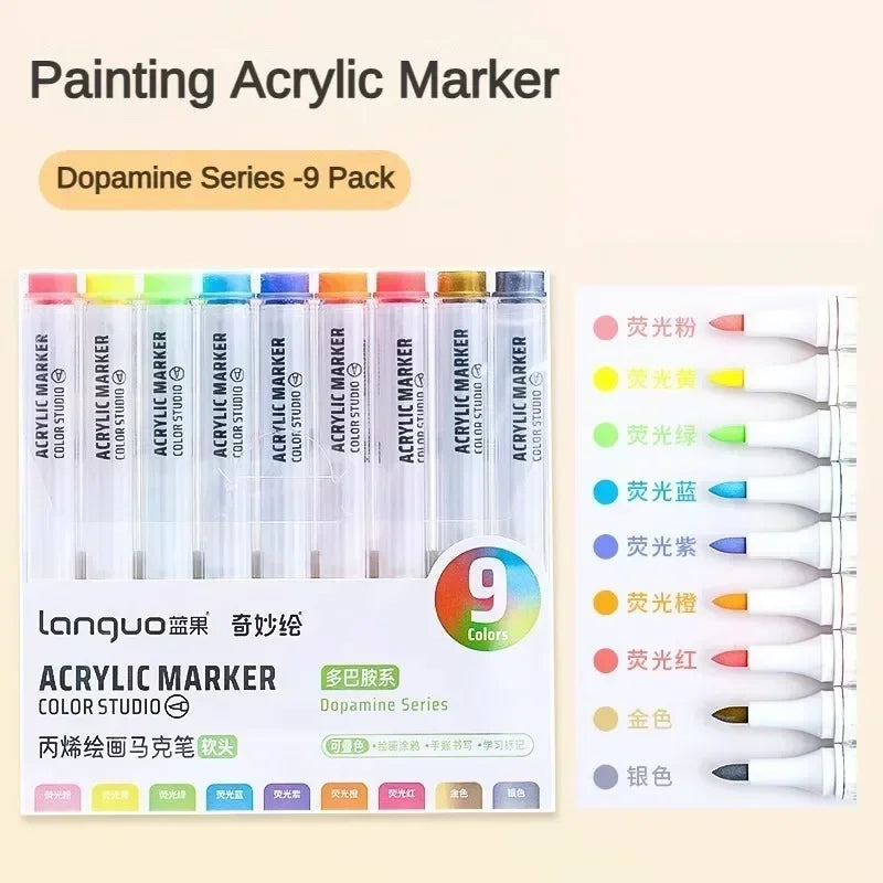 Buy The Best By Artsulli - Art is Long Life Short - 9/144 Colors Acrylic Paint Marker Pen DIY Painting Drawing for Card Ceramic Stone Mug