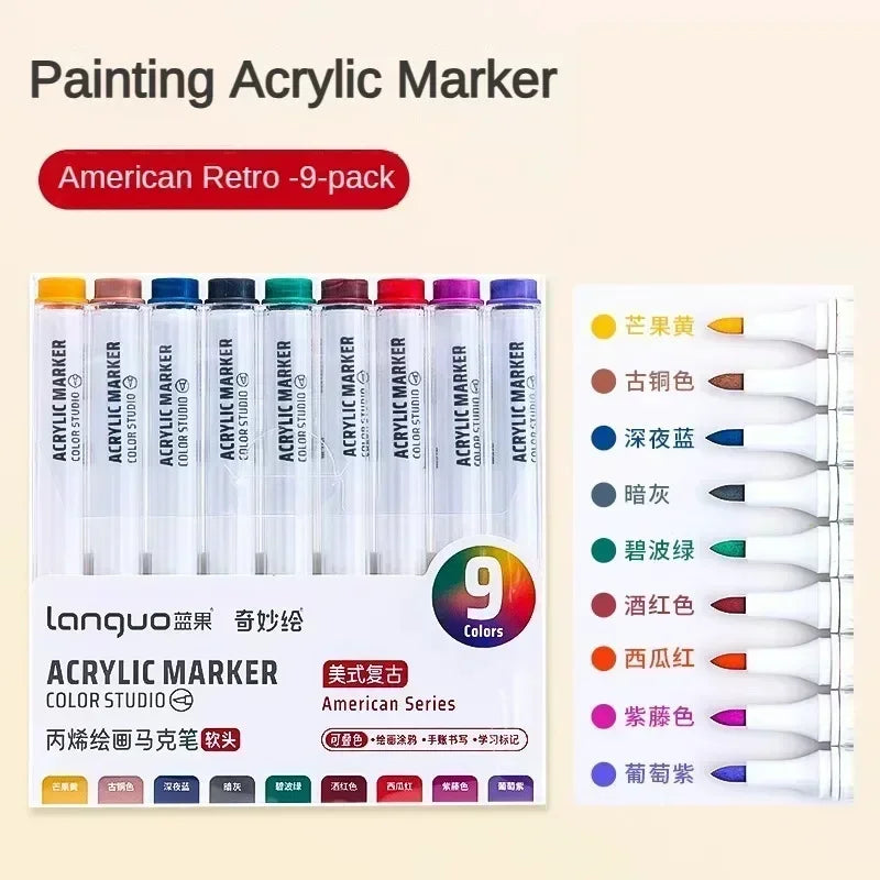 Buy The Best By Artsulli - Art is Long Life Short - 9/144 Colors Acrylic Paint Marker Pen DIY Painting Drawing for Card Ceramic Stone Mug
