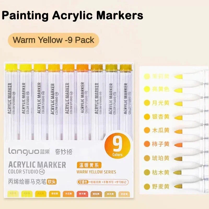 Buy The Best By Artsulli - Art is Long Life Short - 9/144 Colors Acrylic Paint Marker Pen DIY Painting Drawing for Card Ceramic Stone Mug
