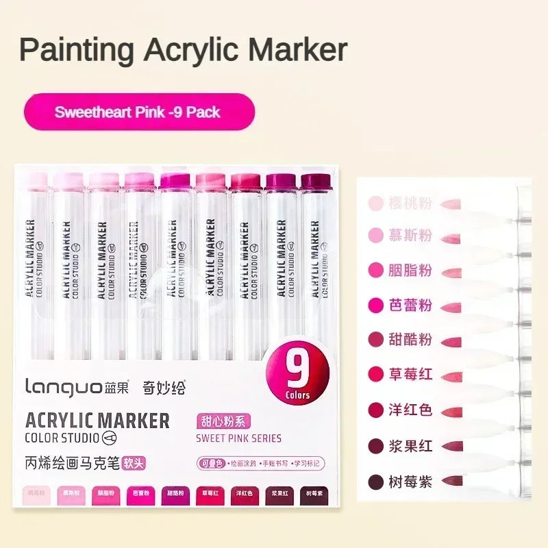 Buy The Best By Artsulli - Art is Long Life Short - 9/144 Colors Acrylic Paint Marker Pen DIY Painting Drawing for Card Ceramic Stone Mug