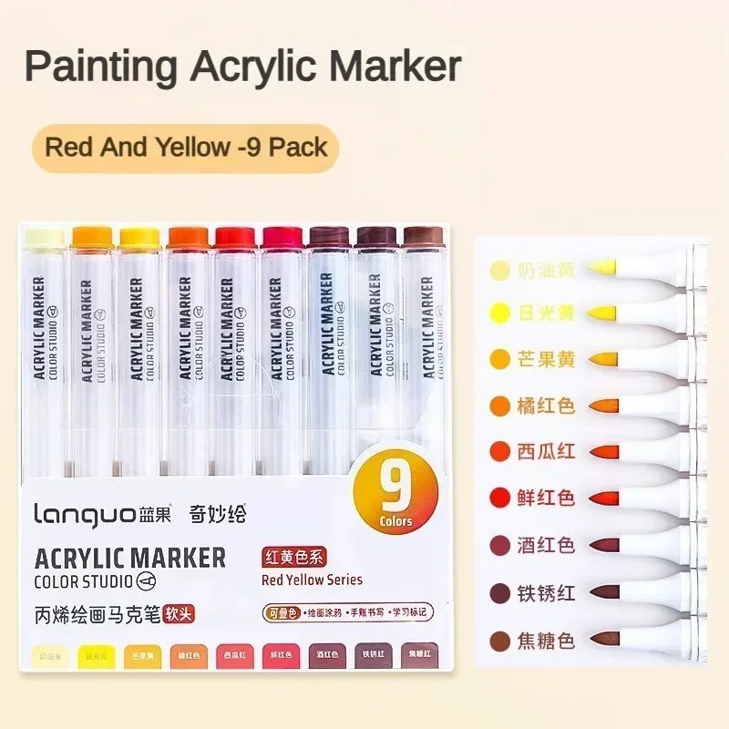 Buy The Best By Artsulli - Art is Long Life Short - 9/144 Colors Acrylic Paint Marker Pen DIY Painting Drawing for Card Ceramic Stone Mug