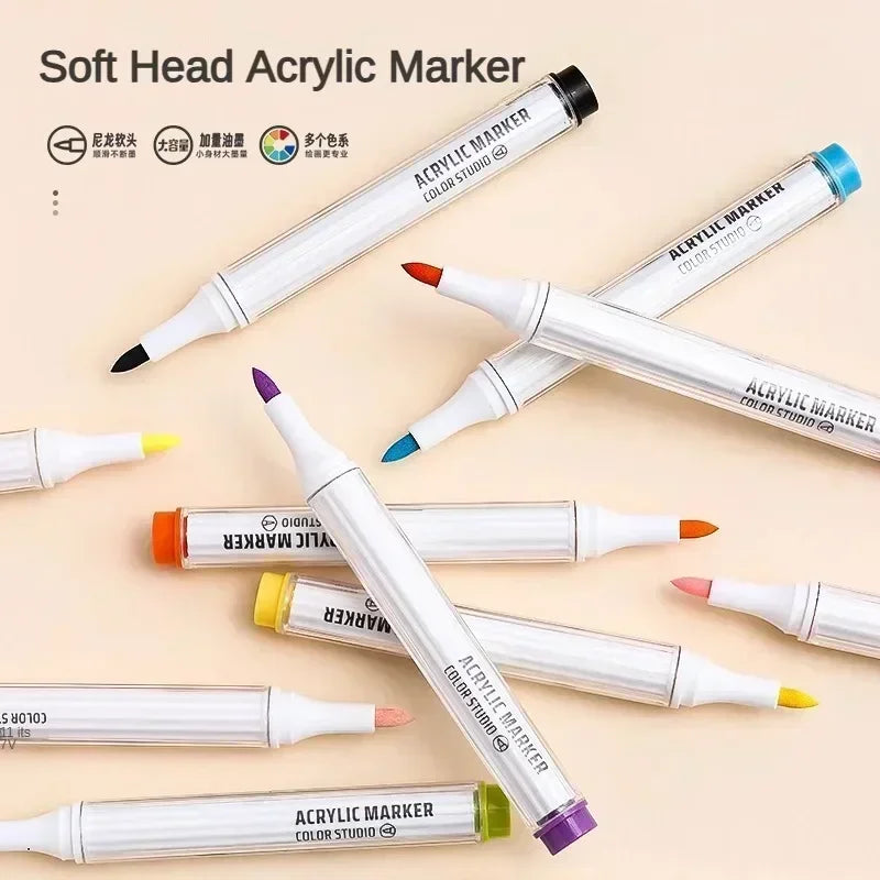 Buy The Best By Artsulli - Art is Long Life Short - 9/144 Colors Acrylic Paint Marker Pen DIY Painting Drawing for Card Ceramic Stone Mug
