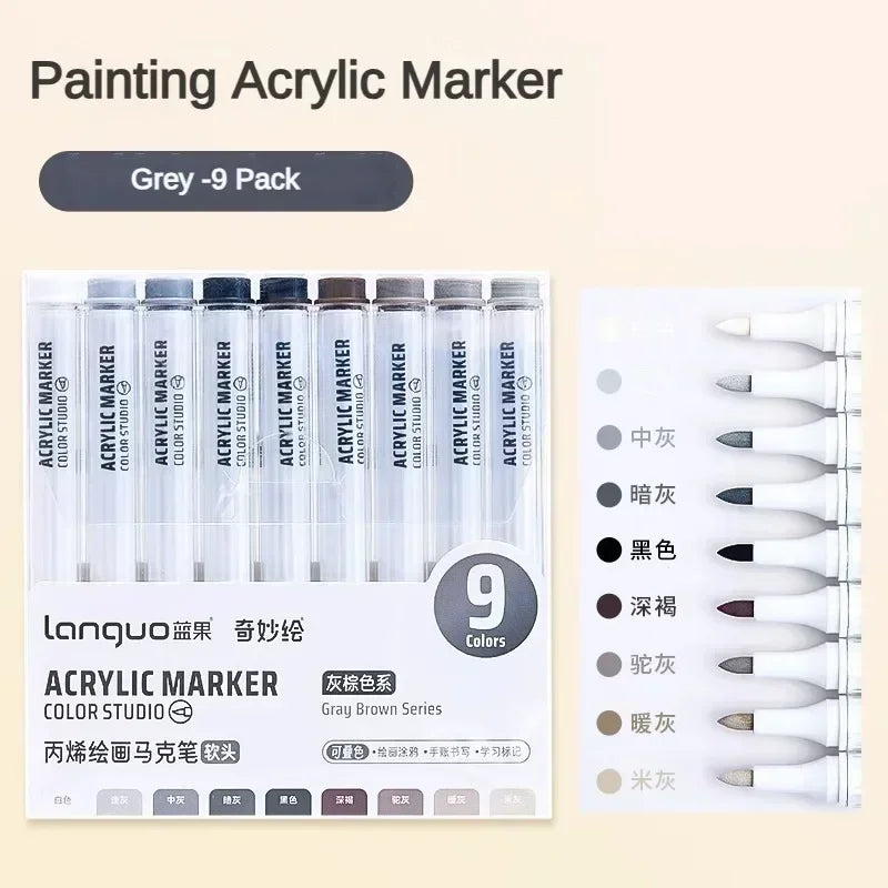 Buy The Best By Artsulli - Art is Long Life Short - 9/144 Colors Acrylic Paint Marker Pen DIY Painting Drawing for Card Ceramic Stone Mug