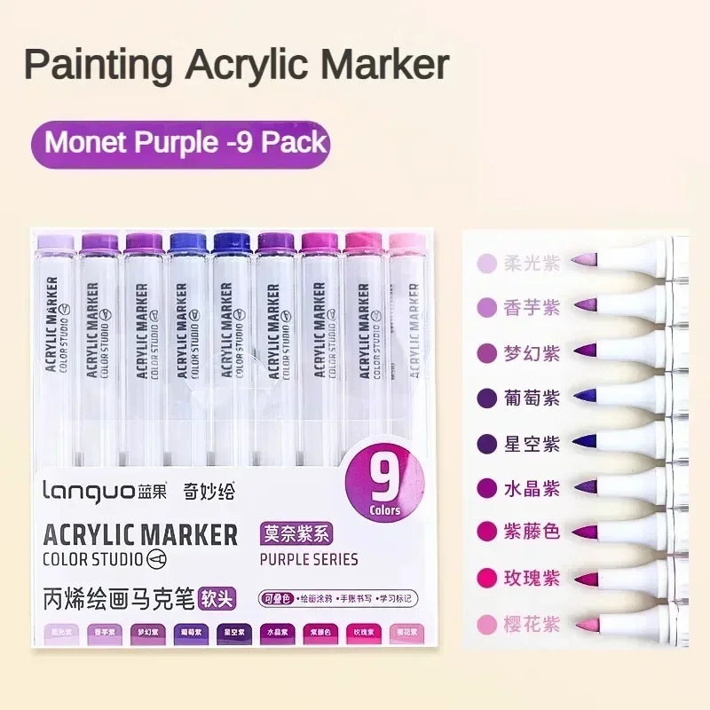 Buy The Best By Artsulli - Art is Long Life Short - 9/144 Colors Acrylic Paint Marker Pen DIY Painting Drawing for Card Ceramic Stone Mug