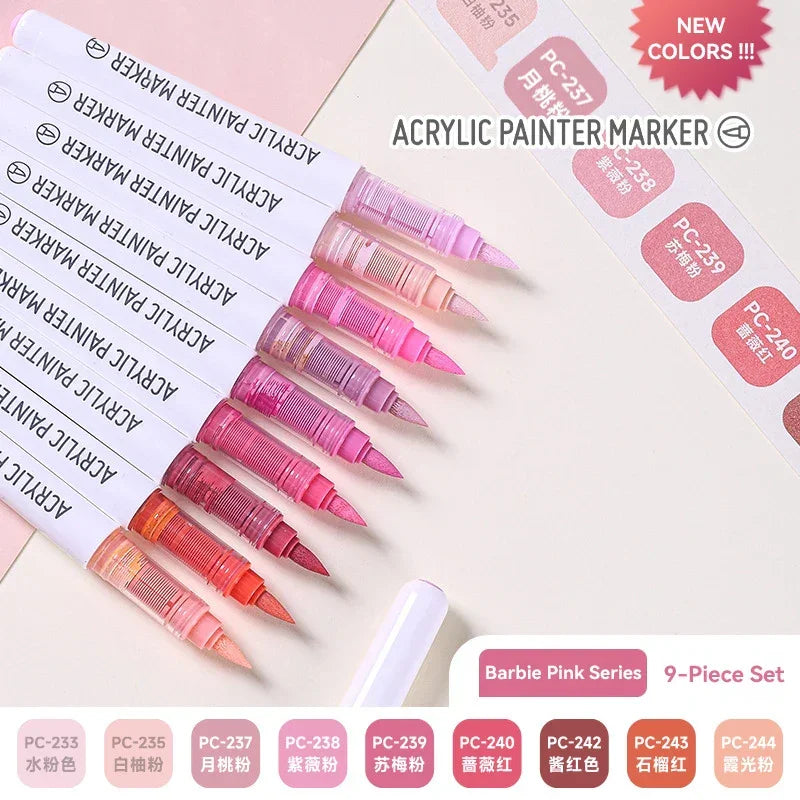 Buy The Best By Artsulli - Art is Long Life Short - 9colors/Set Acrylic Paint Pens Brush Marker Pen for Rock