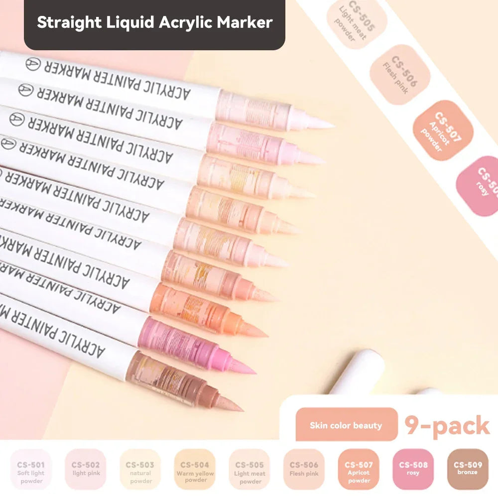 Buy The Best By Artsulli - Art is Long Life Short - 9colors/Set Acrylic Paint Pens Brush Marker Pen for Rock