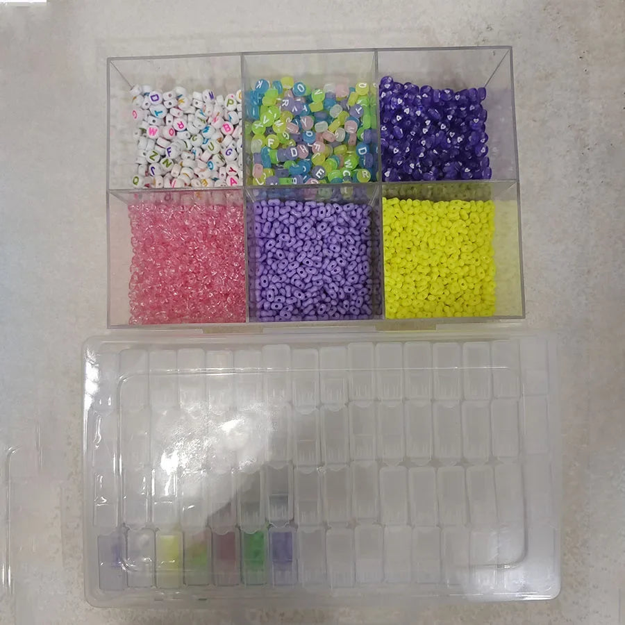 Buy The Best By Artsulli - Art is Long Life Short - A Pcs of 64 Slots Organizer Box Diamond Painting Beads Charms Jewelry Accessories