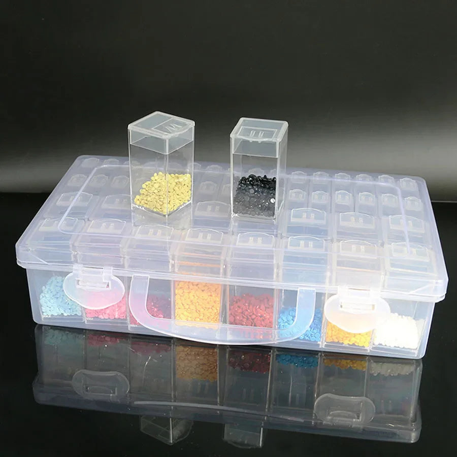 Buy The Best By Artsulli - Art is Long Life Short - A Pcs of 64 Slots Organizer Box Diamond Painting Beads Charms Jewelry Accessories