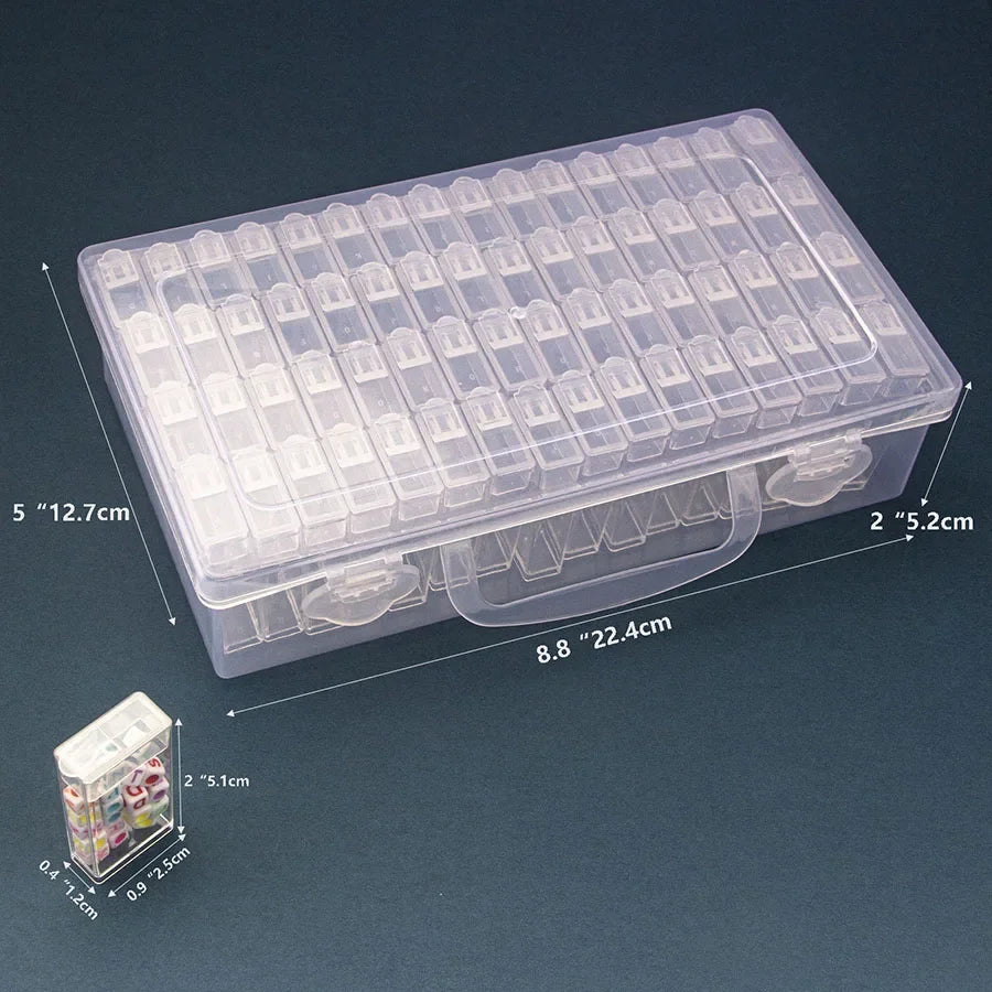 Buy The Best By Artsulli - Art is Long Life Short - A Pcs of 64 Slots Organizer Box Diamond Painting Beads Charms Jewelry Accessories