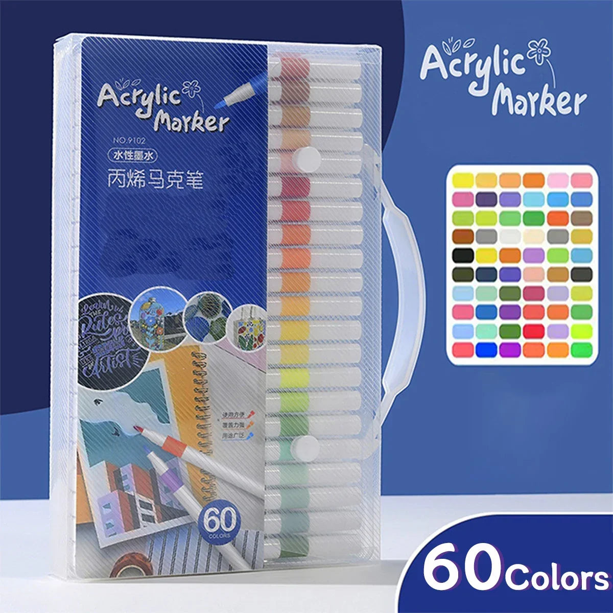 Buy The Best By Artsulli - Art is Long Life Short - Acrylic Marker 12-80 Colors Pen Set for Draw Sketching Paint Markers Graffiti Stone