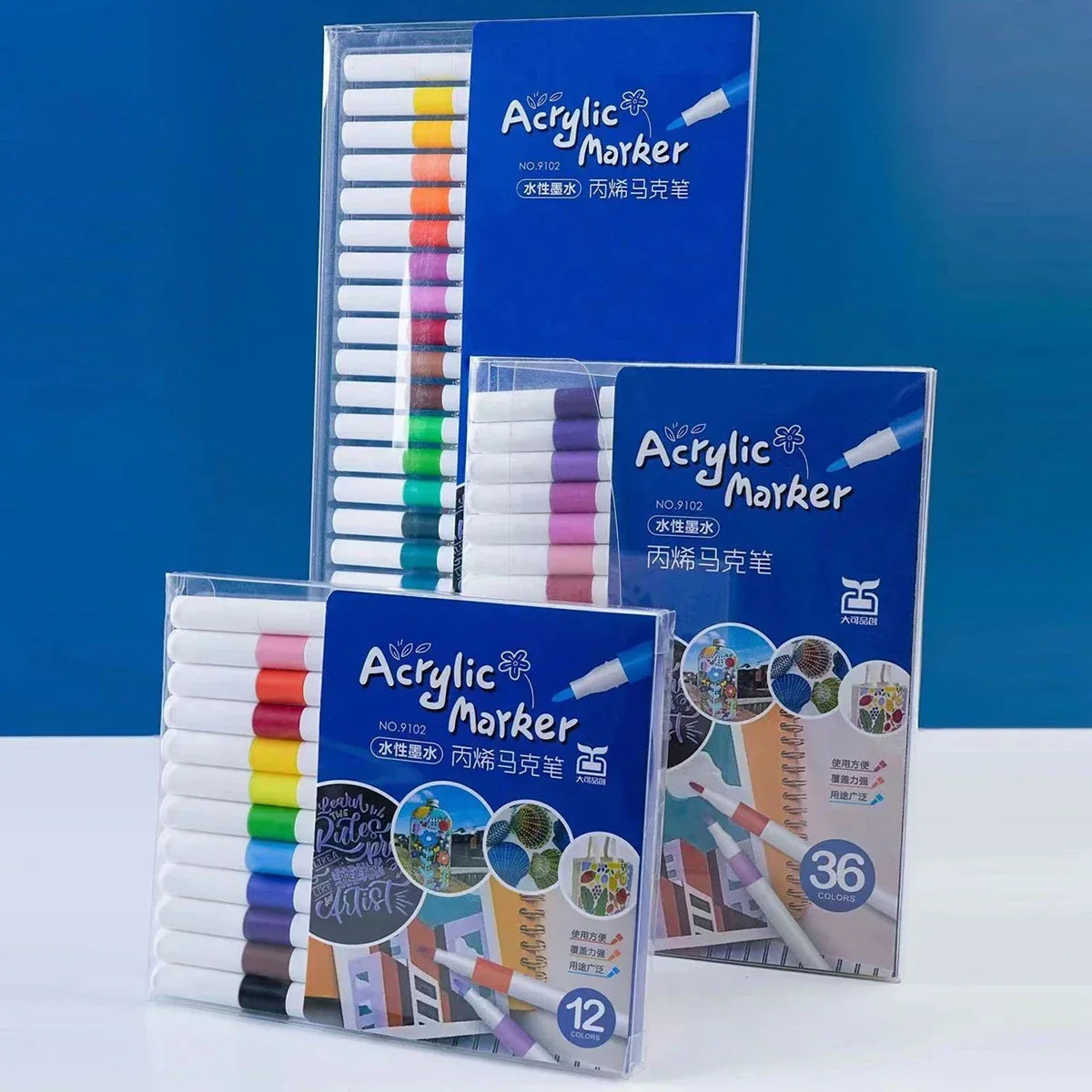 Buy The Best By Artsulli - Art is Long Life Short - Acrylic marker pen set/12-60 colors/multi-purpose art watercolor pen/quick