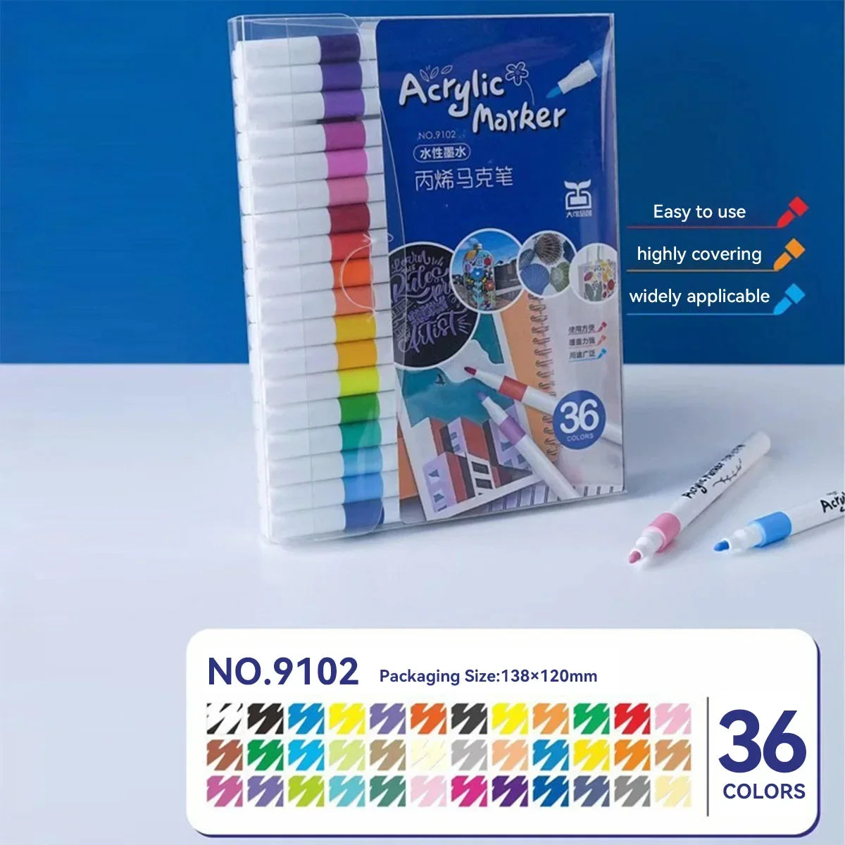 Buy The Best By Artsulli - Art is Long Life Short - Acrylic marker pen set/12-60 colors/multi-purpose art watercolor pen/quick