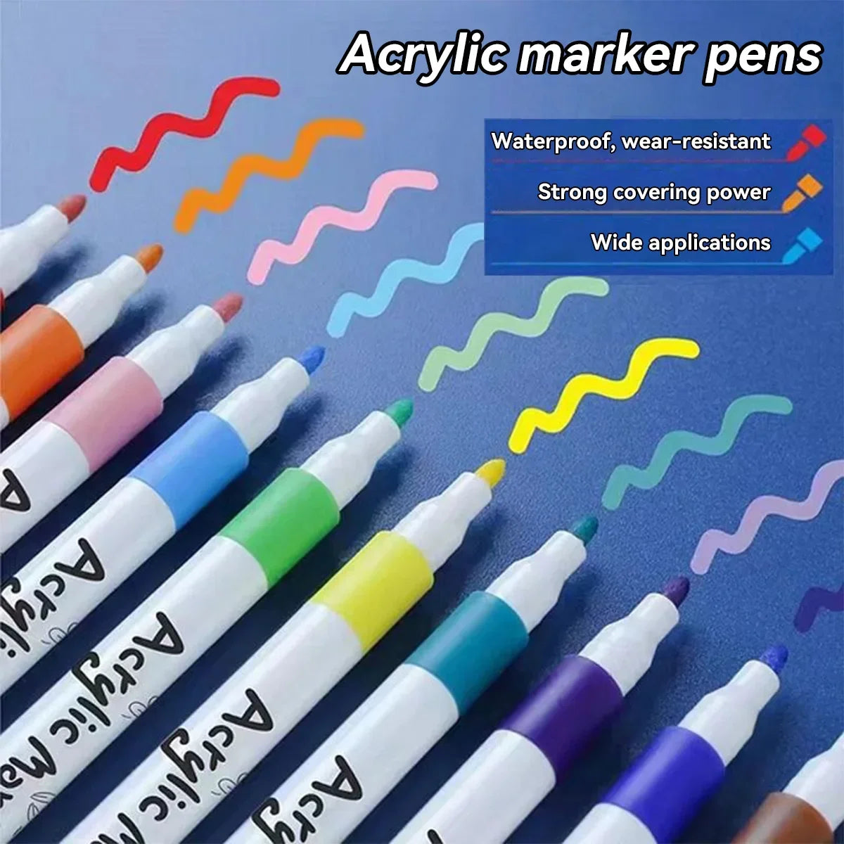Buy The Best By Artsulli - Art is Long Life Short - Acrylic marker pen set/12-60 colors/multi-purpose art watercolor pen/quick