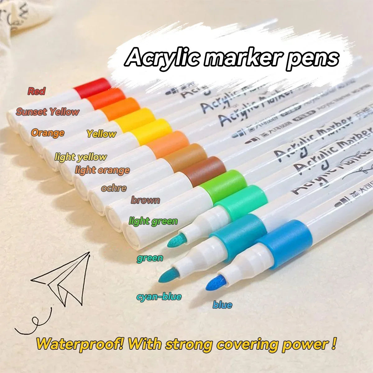 Buy The Best By Artsulli - Art is Long Life Short - Acrylic marker pen set/12-60 colors/multi-purpose art watercolor pen/quick