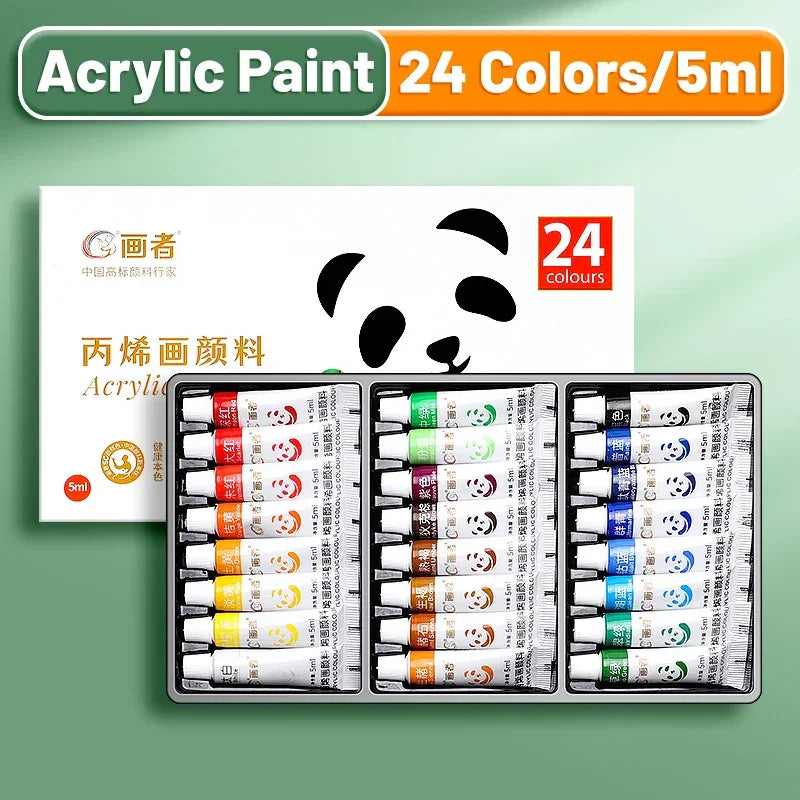 Buy The Best By Artsulli - Art is Long Life Short - Acrylic Paint Set 12/18/24 Colors 5ml/0.17oz,Water-Proof Portable Rich Pigments for DlY