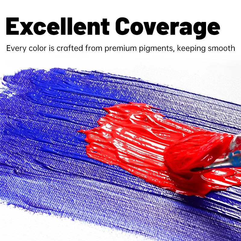 Buy The Best By Artsulli - Art is Long Life Short - Acrylic Paint Set 12/18/24 Colors 5ml/0.17oz,Water-Proof Portable Rich Pigments for DlY