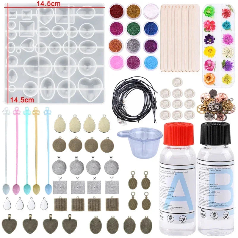 Buy The Best By Artsulli - Art is Long Life Short - All in One Silicone Molds Starter Kit with 1:1 Clear Epoxy Resin for Office Home Decor