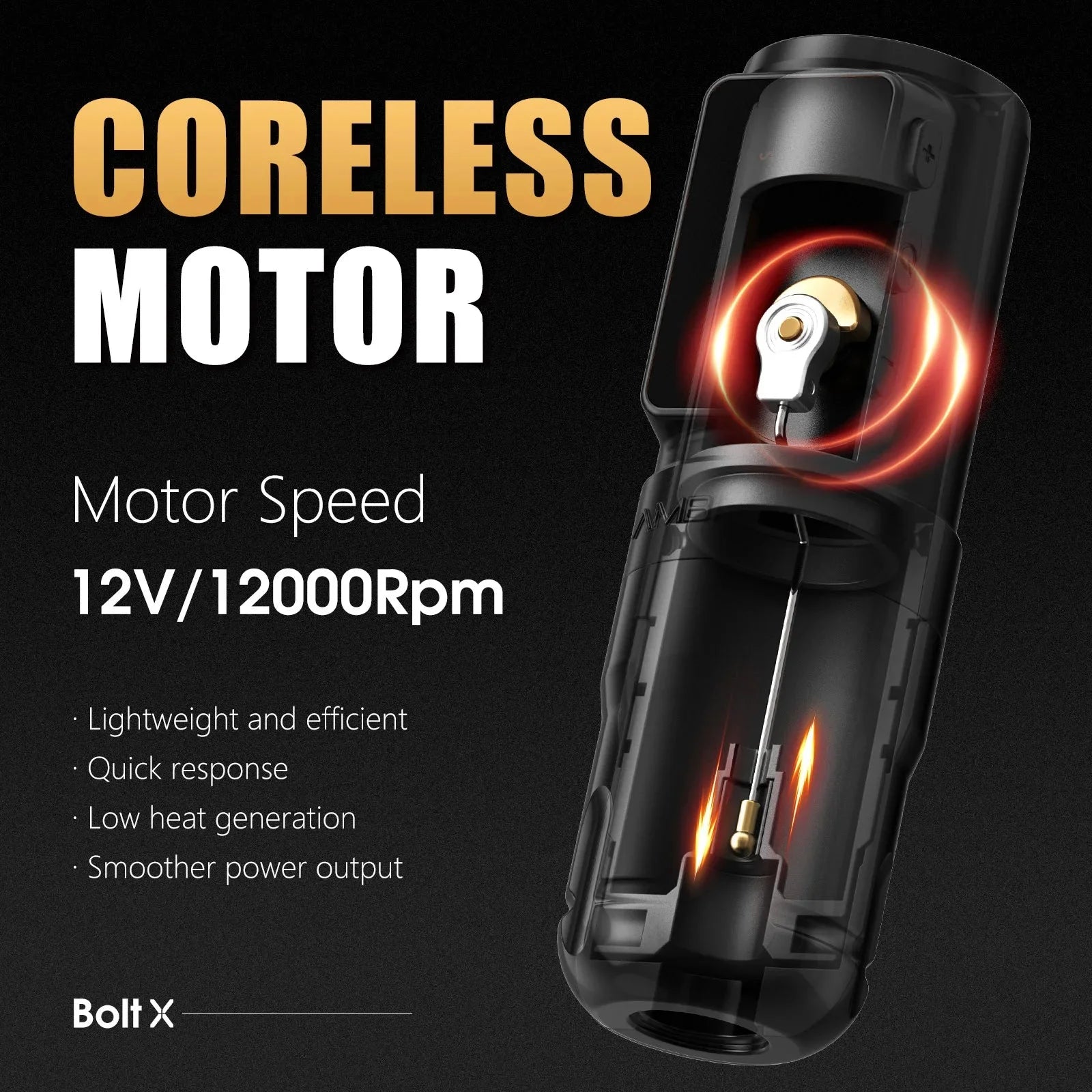 Buy The Best By Artsulli - Art is Long Life Short - Ambition Bolt-X 1600mAh Coreless Motor Tattoo Machine Pen Wireless Power Supply